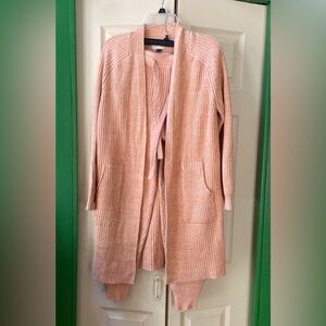 Universal Thread Blush Ribbed Cardigan & Pants